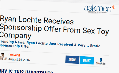 Ryan Lochte Receives Sponsorship Offer From Sex Toy Company